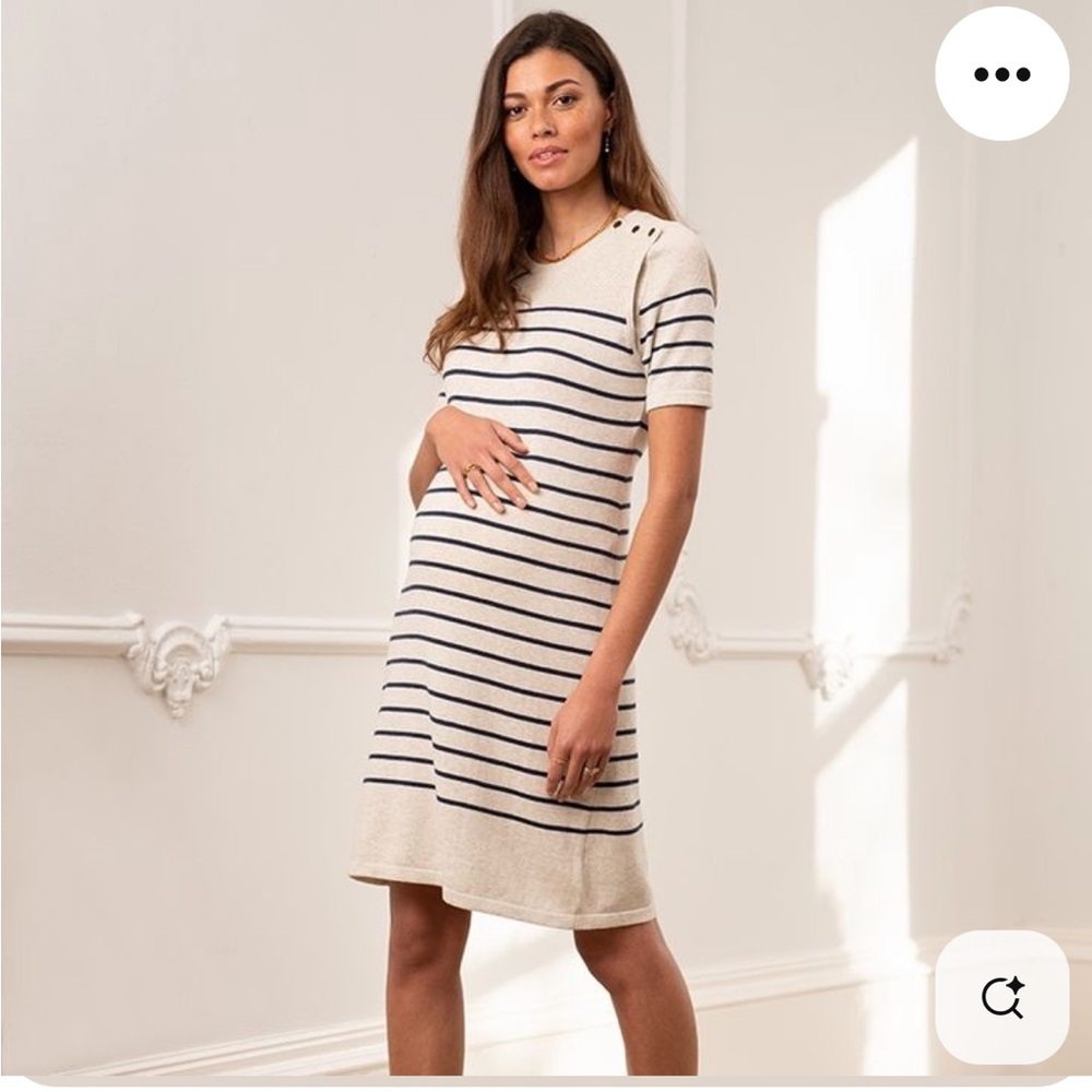 Seraphine striped knit nursing/maternity dress size S